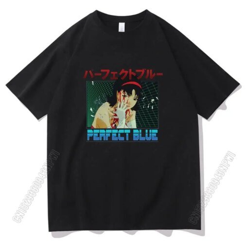 Buy Perfect Blue Junji Ito Anime Japanese Fashion Design Summer Cotton Men T Shirt Oversize Harajuku T-Shirt Daily Tees Shirt online shopping cheap