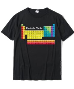 Periodic Table T Shirt Color Coded Print Tops Shirt For Men Brand New Cotton Tshirts Casual