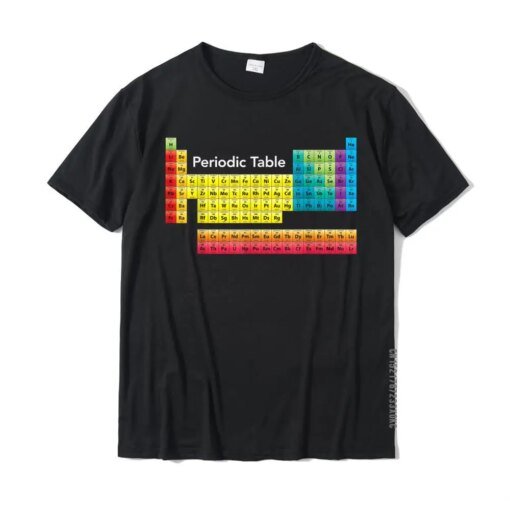 Buy Periodic Table T Shirt Color Coded Print Tops Shirt For Men Brand New Cotton Tshirts Casual online shopping cheap