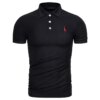 Buy QNPQYX New Men's Casual Polo Shirt Men Solid Color Cotton T Shirts Giraffe Slim Fit Embroidery Short Sleeve MaleTrip Poloshirts online shopping cheap