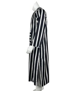 Robe Long Dress Loose Men Muslim Slight Stretch Striped Pattern V-Neck Arab Brand New Casual Daily For Vacation