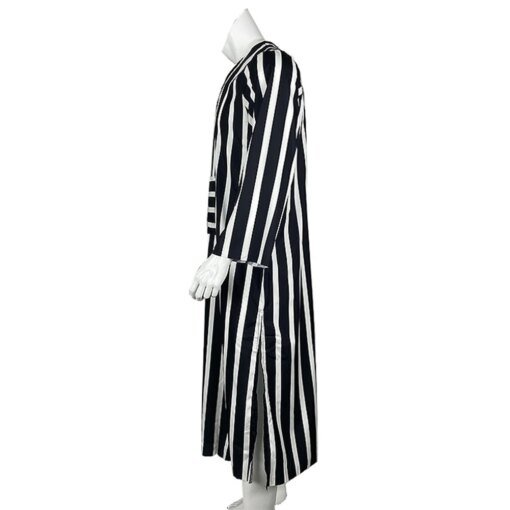 Buy Robe Long Dress Loose Men Muslim Slight Stretch Striped Pattern V-Neck Arab Brand New Casual Daily For Vacation online shopping cheap