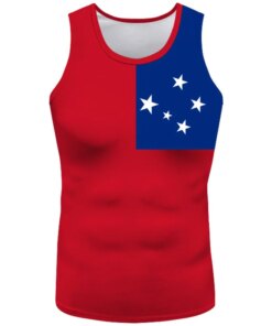 Samoa Vest Free Custom Made Name Wsm Tank Top Nation Flag Ws West Country Respirant Print Photo Text Logos Sleeveless T-Shirt
