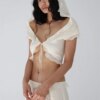 Buy Sexy Y2K Ruffles Fairycore 2 Pieces Skirts Sets Asymmetric Mesh See Through Fringe Skirts Suits Vintage Going Out Wear online shopping cheap