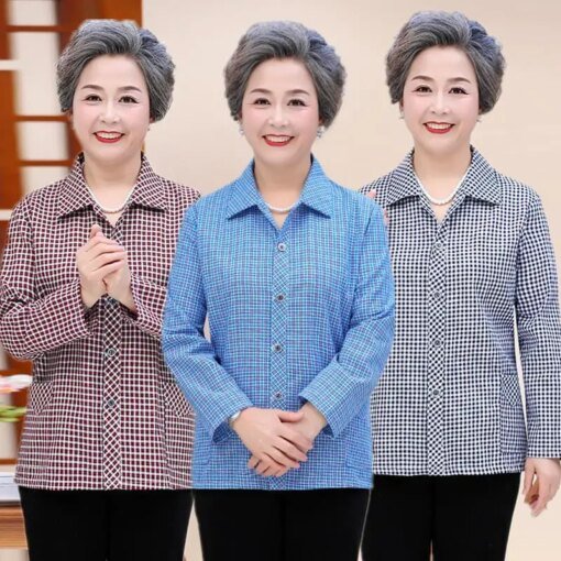 Buy Spring Summer Elegant Blouse Women Korean Polo Collar Shirt Women Long Sleeve Women's Shirts and Blouses Office Lady Tops T128 online shopping cheap