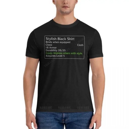 Buy Stylish Black Shirt Essential T-Shirt hippie clothes men's short sleeve t shirts funny t shirts men workout shirt online shopping cheap