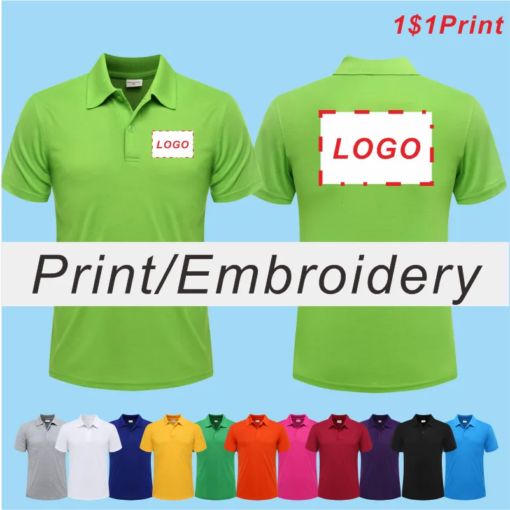 Buy Summer Cheap Polo Shirt Casual Short Sleeve Personal Company Group Logo Custom Men and Women Custom Top Print Embroidery COCT online shopping cheap