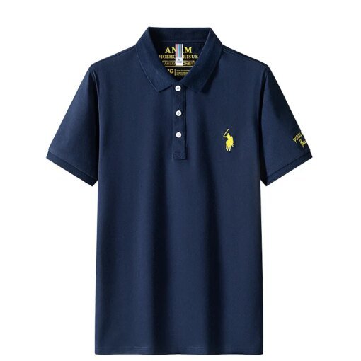 Buy Summer Luxury Business Polo Shirt Men's New Polo Collar Casual Fashion Short Sleeve Men's Polos Brand Embroidery Baggy Men's online shopping cheap