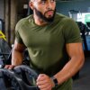 Buy Summer Men's New Outdoor Sports Breathable Loose Running Camouflage Short Sleeve Training Clothing online shopping cheap