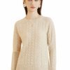 Buy Sweater Women Cashmere Sweater Women O Neck Merino Wool Knitted Top 2023 Fall Winter Warm Long Sleeve Pullover Fashion Clothing online shopping cheap