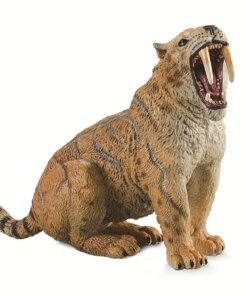 TNG Machairodus Smilodon Model Realistic Saber-toothed Tiger Animal Figure Adult Children Kids Xmas Gift Toys Desktop Decor