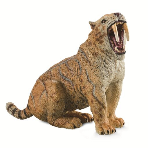 Buy TNG Machairodus Smilodon Model Realistic Saber-toothed Tiger Animal Figure Adult Children Kids Xmas Gift Toys Desktop Decor online shopping cheap