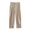 Buy TRAF Woman Ruching Striped Pant Summer High Waist Back Elastic Pants Woman Clothing Pocket Trousers Commuter Elegant Women Pants online shopping cheap