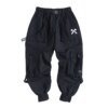 Buy Techwear Ribbons Hip Hop Tactical Cargo Pants Men's Casual Letter Embroidery Streetwear Dance Sport Pencil Pants Male Trousers online shopping cheap