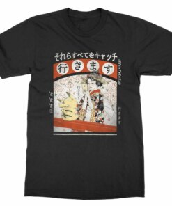 Tokyo Japan Geisha Vintage Poster T-Shirt 100% Cotton O-Neck Summer Short Sleeve Casual Mens T-shirt Size S-3XL
