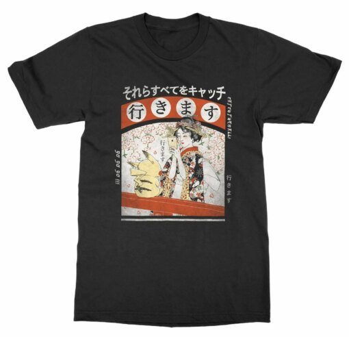 Buy Tokyo Japan Geisha Vintage Poster T-Shirt 100% Cotton O-Neck Summer Short Sleeve Casual Mens T-shirt Size S-3XL online shopping cheap