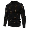 Buy Trend Men's Casual New Imitation Mink Sweater Soft and Comfortable Fashion Warm Knit Sweater Pullover TOPS online shopping cheap