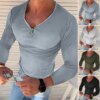 Buy Trendy Men T-shirt Comfy Pullover Top V Neck Slim Fit Zipper T-shirt Top Dressing online shopping cheap