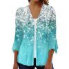 Vacation Women Cardigan Floral Printed Women’s Vacation Wear Open Front Cardigan Loose T-shirt Coats for Casual Summer Casual