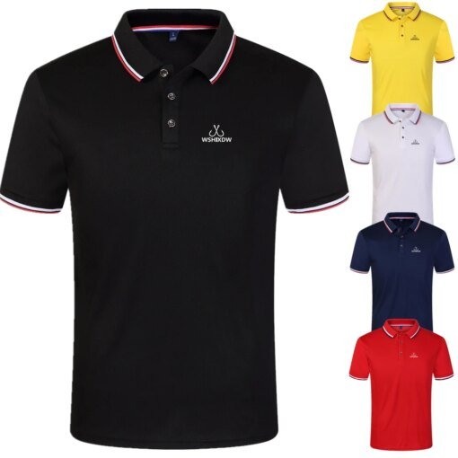 Buy WSHIXDW Men's New Fashion Short Sleeve POLO Shirt 20% Cotton 80% Polyester online shopping cheap