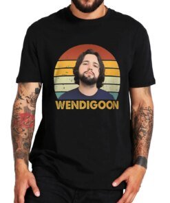 Buy Wendigoon T Shirt Vintage Popular YouTuber Fans Meme Trend Tee Tops 100% Cotton Unisex Soft O-neck Casual T-shirts EU Size online shopping cheap