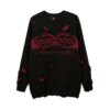 Buy Winter Men's Pullover High Street Vintage Sweater Broken Sanskrit Letter Jacquard Knitwear Loose Relaxed Unisex Knitted Top online shopping cheap