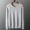 Buy Winter Thickened Men Sweaters 100% GOAT CASHMERE Knitted Pullover VNECK Soft Warmer Full Sleeve Jumpers Solid Color Male Clothes online shopping cheap