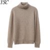 Buy YSC New Women's Knitting 100% Australian wool sweaters High flip collar Seven needle style thickened high-quality Warm pullover online shopping cheap