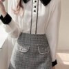 ZANZEA Fashion Color Block Tops Long Sleeve Blouse Vintage Lapel Collar Lacework Shirts 2023 Summer Tunics Holiday Buttons Blusa