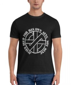 brand men cotton t-shirt Crass – Jesus Died for his own sins not mine Essential T-Shirt mens t shirt graphic men clothing