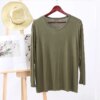 Buy lis2318 Long-sleeved t-shirt men's stand collar casual solid color t-shirt spring young men's bottoming shirt shirt online shopping cheap