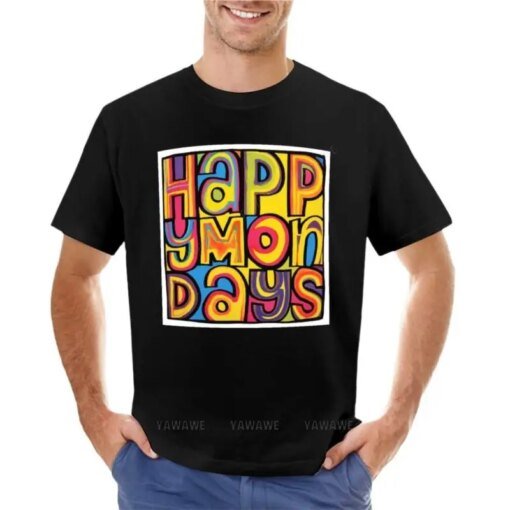 Buy men tshirt Happy Mondays T-Shirt t-shirt man clothes workout shirts for men black tshirt men online shopping cheap