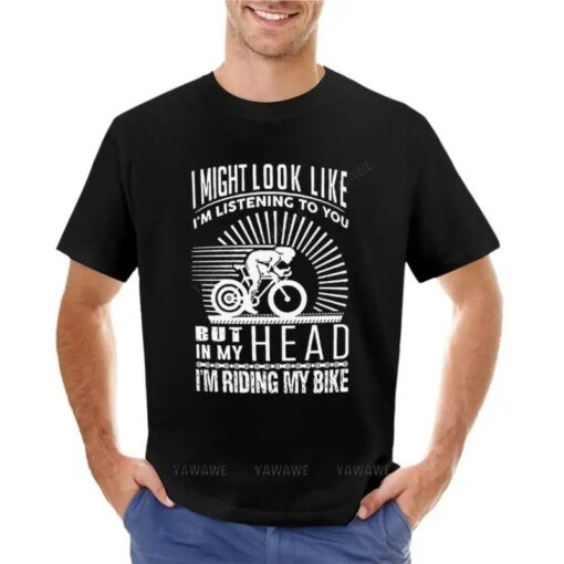 Buy men tshirt I'm Riding My Bike T-Shirt kawaii clothes sports fan t-shirts mens t shirts black tshirt men online shopping cheap