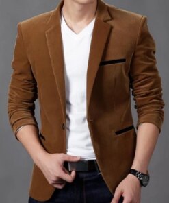 spring cotton Slim Fit blazer suit top mens thin jacket top casua jacket Single breasted coat thin jacket