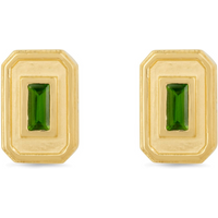 CEO’s Deco Baguette Chrome Diopside Stud Earrings