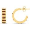 CEO's Deco Baguette Garnet Open Hoop Earrings buy online shopping cheap sale