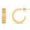 CEO's Deco Baguette White Topaz Open Hoop Earrings buy online shopping cheap sale