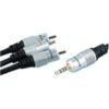 Camcorder 4 pole 3.5mm to 3x Phono Audio Video Cable buy online shopping cheap sale