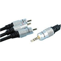 Camcorder 4 pole 3.5mm to 3x Phono Audio Video Cable