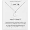 Cancer Zodiac Star Sign Disc Necklace Created with Zircondia® Crystals