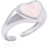 Cariad Heart Mother of Pearl Ring | 925 Sterling Silver buy online shopping cheap sale