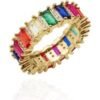 Charlie Rainbow Stone Ring | 18K Gold Plated buy online shopping cheap sale