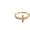 Clear CZ Cross Gold 925 Ring buy online shopping cheap sale