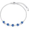Dark Blue Crystal Chain Bracelet Created with Zircondia® Crystals buy online shopping cheap sale