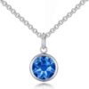 Dark Blue Crystal Necklace Created with Zircondia® Crystals buy online shopping cheap sale