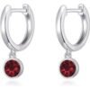 Dark Red Crystal Hoop Earrings Created with Zircondia® Crystals buy online shopping cheap sale