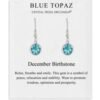 December Birthstone Drop Earrings Created with Blue Topaz Zircondia® Crystals buy online shopping cheap sale