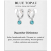 December Birthstone Hoop Earrings Created with Blue Topaz Zircondia® Crystals buy online shopping cheap sale