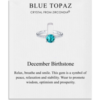 December (Blue Topaz) Adjustable Birthstone Ring Created with Zircondia® Crystals buy online shopping cheap sale