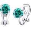 December (Blue Topaz) Birthstone Clip On Earrings Created with Zircondia® Crystals buy online shopping cheap sale